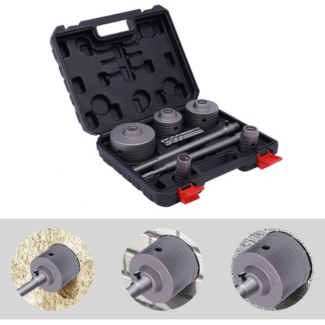 SDS Plus/Max Schaft Ø30-100mm Beton Zement Steinwand Lochsäge Bohrer Set