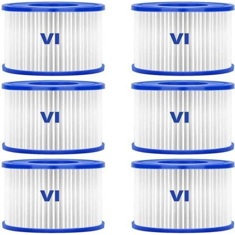 Bestway Spa Filter Type VI - 6 Pieces - Durable, Efficient Cleaning, Easy Installation