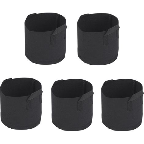 Lot de 5 sacs de culture avec poignées, en tissu non tissé, accessoire de jardinage (1/5)