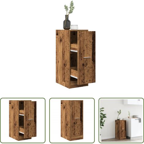 Holzschrank -  Apothekerschrank Altholz-Optik 30x41x77,5 cm Holzwerkstoff (1/5)