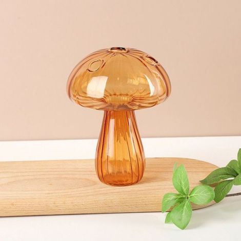 Vase en verre champignon couleur gelée,bouteille d'aromathérapie,Vase hydroponique pour maison,Pot de fleur-Transparent Umbrella (1/4)