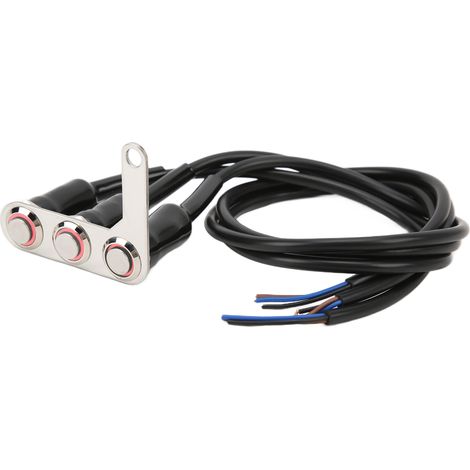 Wasserdichter LED-Motorradlenkerschalter aus Edelstahl für Hupe, Scheinwerfer und linken Zusatzscheinwerfer (1/5)