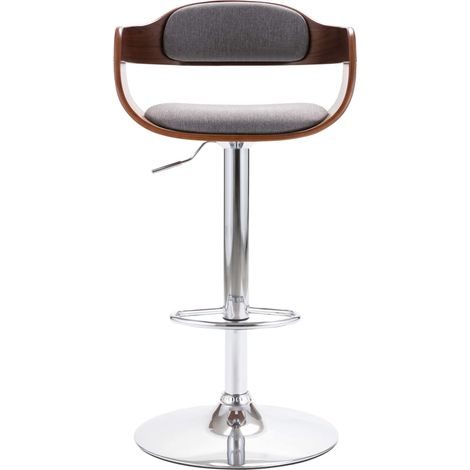 Maison Exclusive - Barhocker Sperrholz und Grauer Stoff