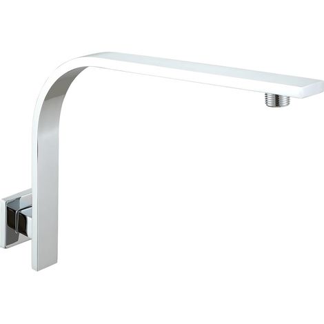 Bras De Douche - Laiton Massif H62 - Col De Cygne Carré - Finition Chromée Miroir - Raccord 1/2 BSP - Pour Salle De Bain - 1 Pièce (1/5)