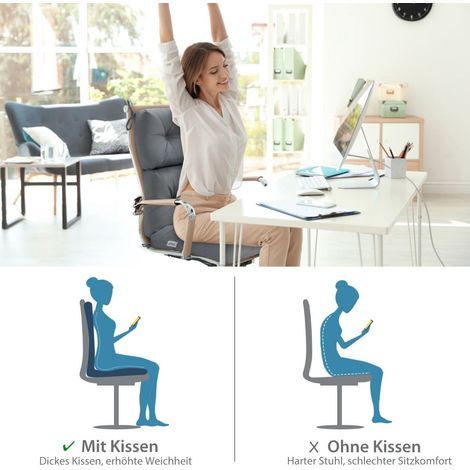 Floor Chair Cushion Set, 4 Pack, Adjustable Backrest, Gray (1/5)