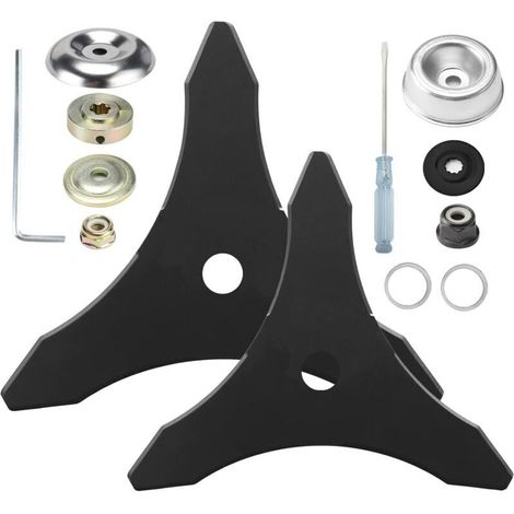 Freischneider-Messer, Ersatzmesser aus Hartmetallstahl mit Adapter für 25,4 mm oder 20 mm Schaft, kompatibel mit Husqvarna, Stihl und Oregon