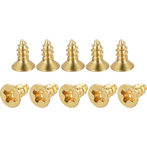 200 Pièces Vis en Laiton M3,5x10mm pour Charnières de Porte (1/5)