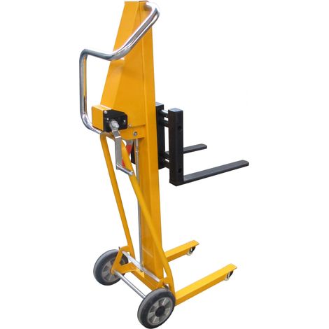 qteck Manuelle Minilifter Single 415mm Gabellänge 50-1070mm Hubhöhe mit 120kg Hubkraft