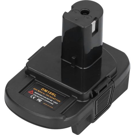 Ortviai Adaptateur de batterie pour outils électriques Milwaukee 20 V DCB200/DCB203/DCB205/DCB206/M18, noir, ABS+PC (1/4)