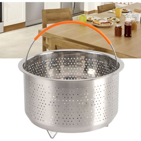 Cestello per cuocere il riso in stile francese, cestello per cuocere riso e verdure con manico in acciaio inox per pentole (1/4)