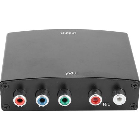 Convertisseur YPbPr vers HDMI portable, adaptateur audio RGB L/R, câble ABS, transformateur, prise 100-240 V. (1/5)