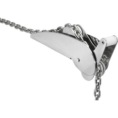 Musone in acciaio inox per ancora tipo aratro kg 20 mm 495ax90bx150c prua barca