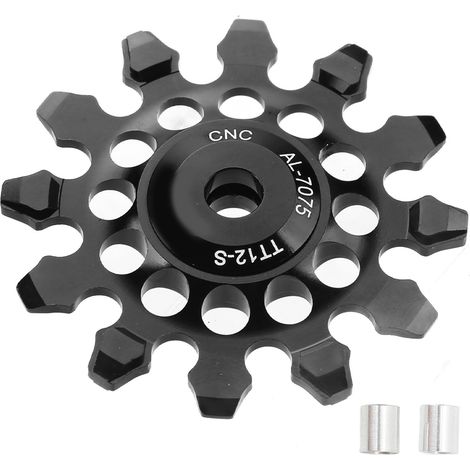 Poulie de dérailleur arrière vélo 12T en céramique résistante à l'usure pour dérailleur 7-12 vitesses, couleur noire (1/5)