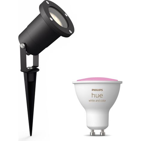 Philips Hue Puled Spot de jardin GU10 (Noir) Lumière blanche et colorée - White and Color Ambiance (1/5)