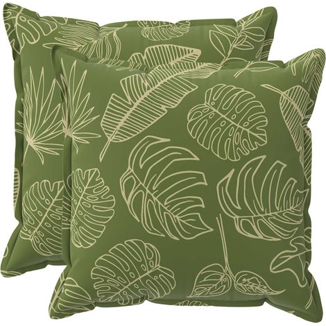 vidaXL Federa 2 pz HOUTEN Design a foglia 65 x 65 cm Poliestere