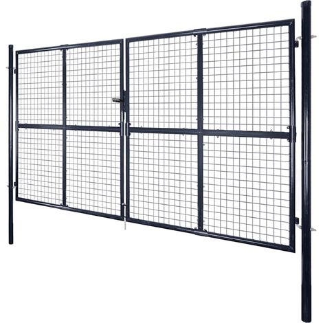 Maison Exclusive - Maschen-Gartentor verzinkter Stahl 300 x 200 c