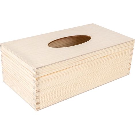 Boîte à Mouchoirs en Bois Rectangulaire 25,5 x 13,5 x 9 cm (1/5)