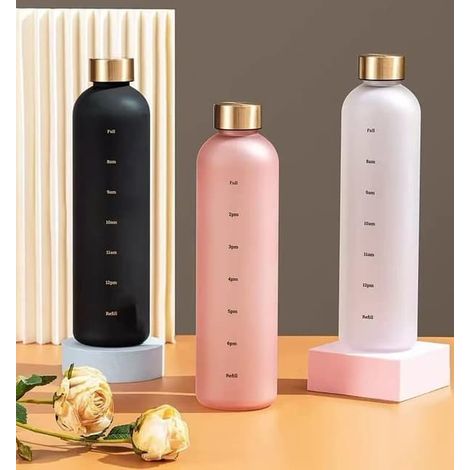 Bouteille d'eau blanche de 1 L, étanche et réutilisable, sans BPA (1/5)
