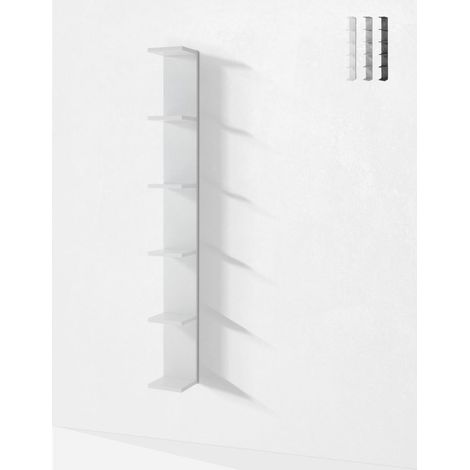 Regal offenes Design mit 6 Regalböden, modernes Design Soft - Weiß
