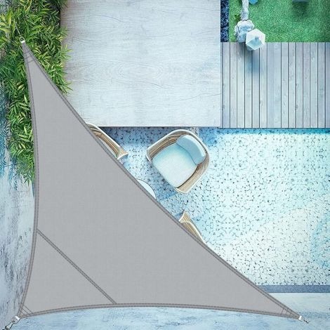 Dreieckiges Sonnensegel 4x4x5,65 m, UV-Schutz, für Terrasse, Garten, Balkon, Außenbereich (1/5)