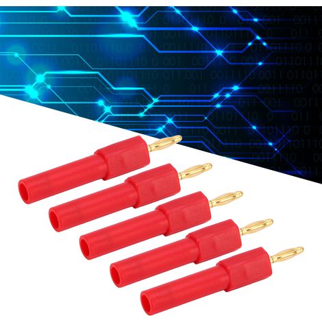 Adaptateur J.20011 2 mm mâle vers 4 mm femelle, vendu par paquets de 5, rouge. (1/5)