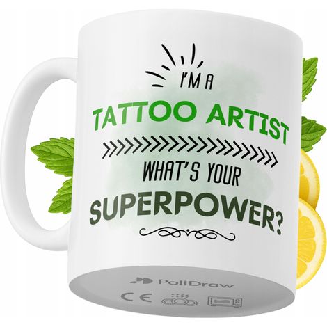 Taza de café/té divertida y humorística para tatuadores. Taza con diseño gráfico y texto gracioso para cumpleaños, santos y días festivos. Taza premium para ocasiones especiales en casa, la oficina o  (1/5)