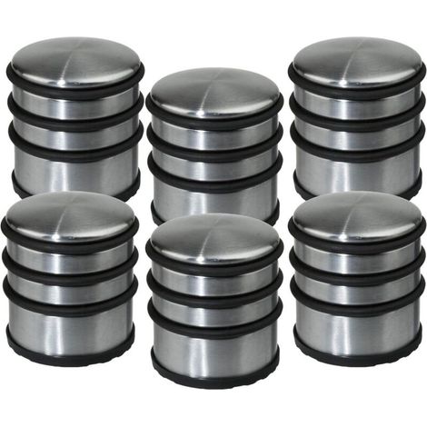 Bodentürstopper - 6er-Set Türstopper - Edelstahl - Robust und praktisch (Edelstahl) (1/4)