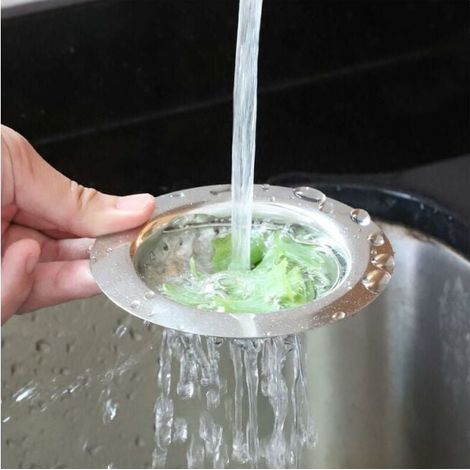 pezzi Filtro per lavello da cucina con maniglia, filtro per lavello in acciaio inox con maniglia, griglia per vassoio da cucina, diametro 110 mm, facile da pulire (1/5)