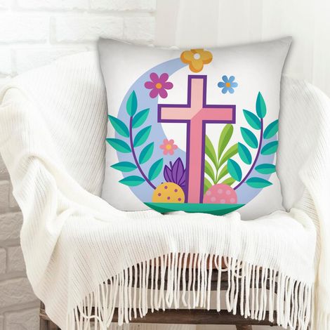 Housse de coussin carréemaison douce confortable pour décoration de mariage (1/5)