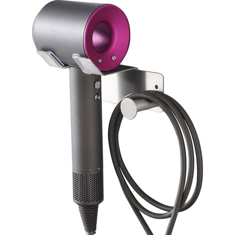 Support sèche-cheveux, support mural pour sèche-cheveux, support sèche-cheveux autocollant, support sèche-cheveux Dyson en acier inoxydable, support sèche-cheveux pour la salle de bain (1/5)