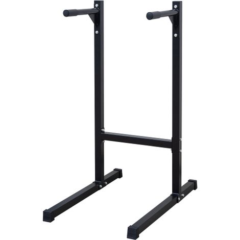 Estación de fondos con barra, estación de fondos resistente con barra para flexiones y mangos de espuma para gimnasio en casa, equipo de entrenamiento de fuerza multifuncional para todo el cuerpo para (1/5)