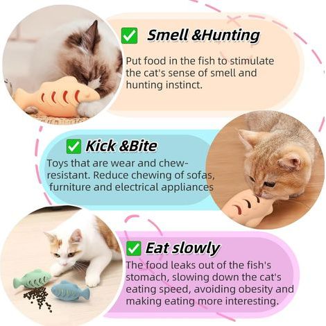2Pcs Silicone Cat Toys, Multi-Functional Treat Dispenser, Interactive Feeder Toy for Indoor Cats, Food Puzzle Kitten Toys, Pet Training Toy with Catnip Ball (Pink&Green/Blue) (1/2)