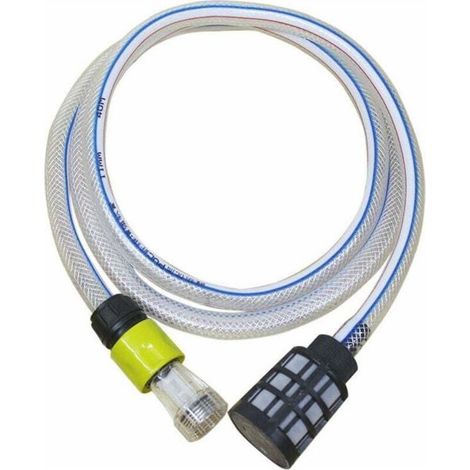 Tuyau d'aspiration et filtre pour nettoyeur haute pression – Longueur 3 m – PVC – Pression 500 PSI – Installation rapide avec raccords en acier inoxydable (1/5)