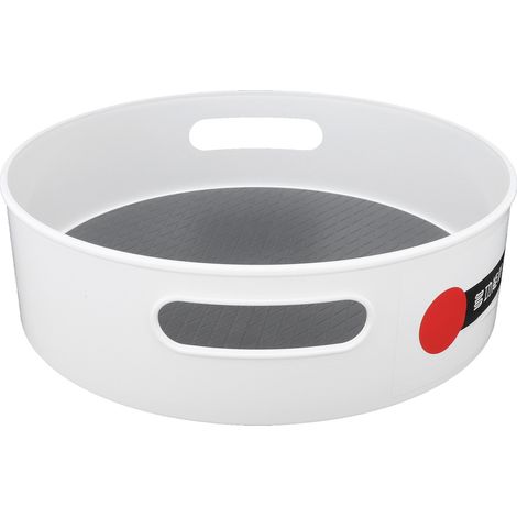 Grand plateau de rangement pivotant avec poignée ouverte pour salle de bain, cuisine, table à manger, plateau à fruits, étagère de rangement (1/5)