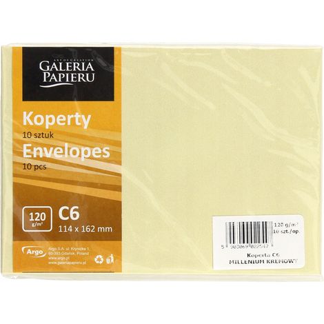 Briefumschlag C6 Millennium Cream P.120G/M2 (10) 2547 (1/4)