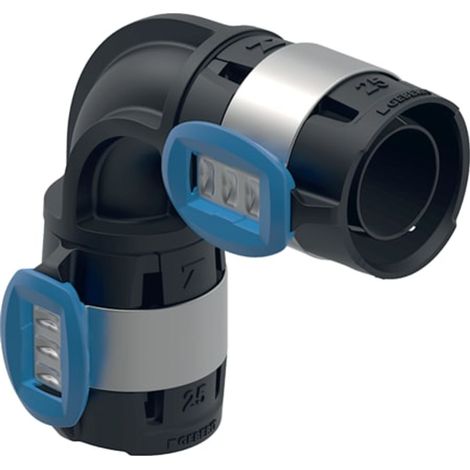 Geberit FlowFit Curva, DN 32, dø 40 mm, 620.074.00.1