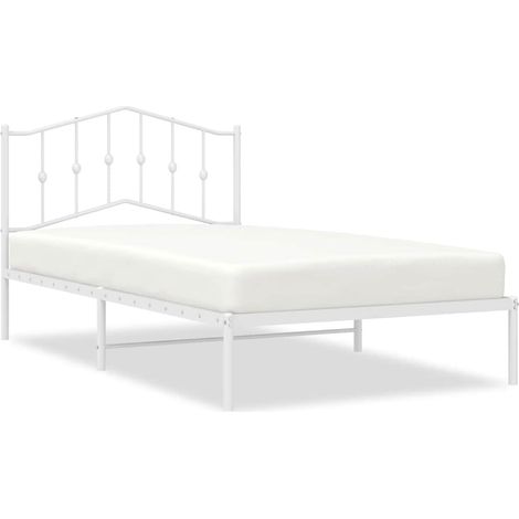 Maison Exclusive - Giroletto con Testiera Metallo Bianco 100x200 cm