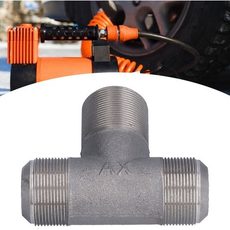 Kurzer, gerader T-Bogen (90 mm) für Luftkompressoren, Luftkompressorzubehör 33 x 1,5 mm (1/5)