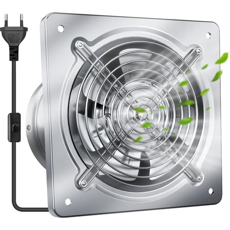 190 mm Extracteur d'Air Silencieux, Durable, avec Valve Anti Retour Améliore la Qualité de l'Air Parfait pour Salle de Bain, Cuisine (1/5)