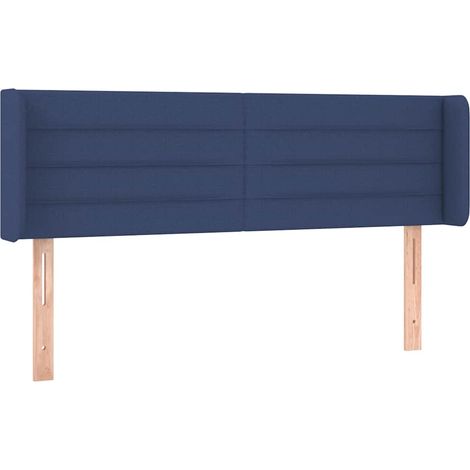 Maison Exclusive - Kopfteil mit Ohren Blau 147x16x78/88 cm Stoff (1/5)
