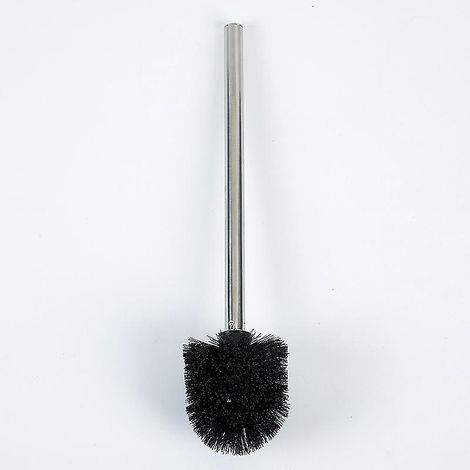 7.5 X 35 X 7.5 Cm, Brosse De Silicone Avec Manche Acier Inox - Brosse De Toilette Avec Tte De Rechange En Silicone, Acier Inoxydable, Brillant (1/5)