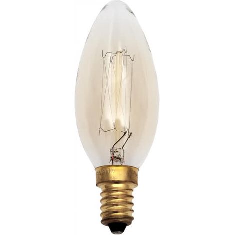 lampadina a incandescenza vintage 25w e14 35dx96 calda