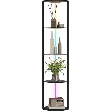 5-stufig dimmbare LED-Stehlampe mit Ablage, RGB-Farbwechsel, Fernbedienung
