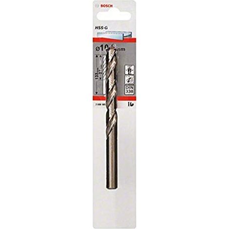 Bosch Professional Punte per metallo HSS-G, DIN 338 10,5 x 87 x 133 mm
