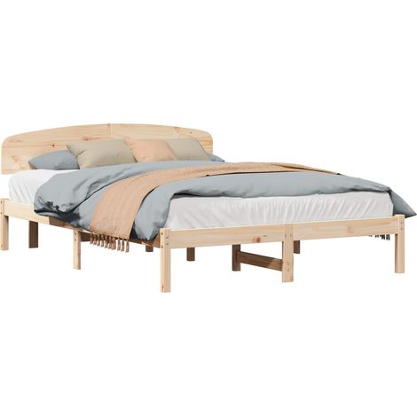 Maison Exclusive - Estructura de cama Natural 150 x 200 cm Madera