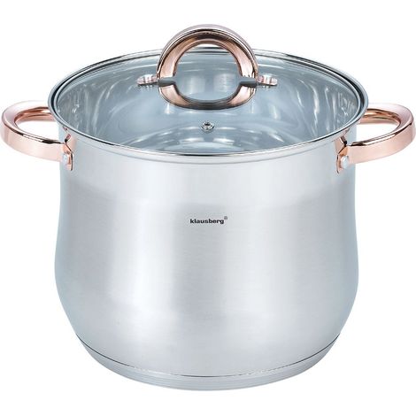 Pentola grande in acciaio per catering 7L 22cm Oro rosa KLAUSBERG KB-7792 (1/5)