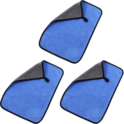 6 pièces Serviette sèche en microfibre, chiffon absorbant pour lavage automobile, non rayant, réutilisable, idéal pour voiture, bateau, caravane et intérieur (1/5)