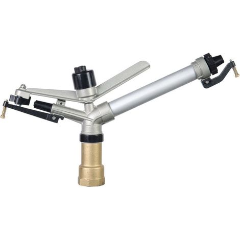 Cañon de riego Duplex Aspersor de Riego Agricola Circular 360º Aspersores 2'' hembra Cañones Riego 20 a 43 m (1/2)