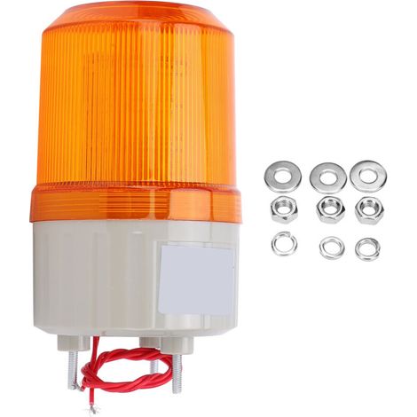 Garosa Feu D'avertissement BERM 360° LED, Alarme Continue, de Signalisation, équipement D'alarme D'urgence pour Véhicules de Chantier, 220 V CA pour Usines et Immeubles de Bureaux (YELLOW). (1/5)