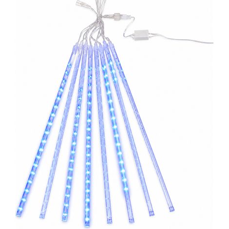 Guirlande LED Pluie de Météores Bleue pour Sapin de Noël et Décoration Extérieure Imperméable (1/5)